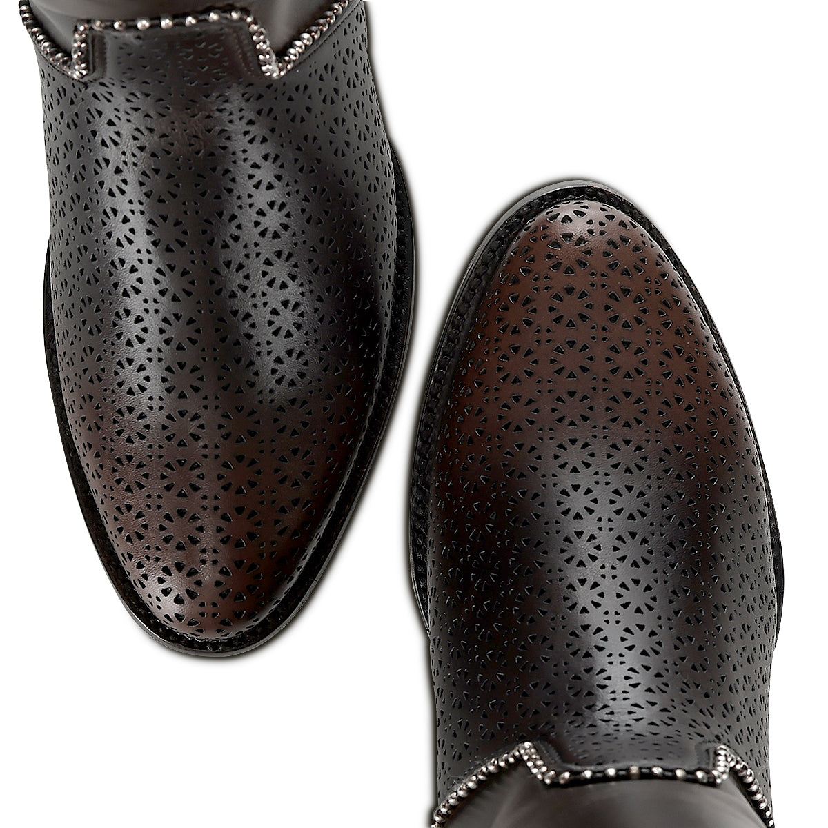 BROWN ELASTIC & LASER & STUDS CC263