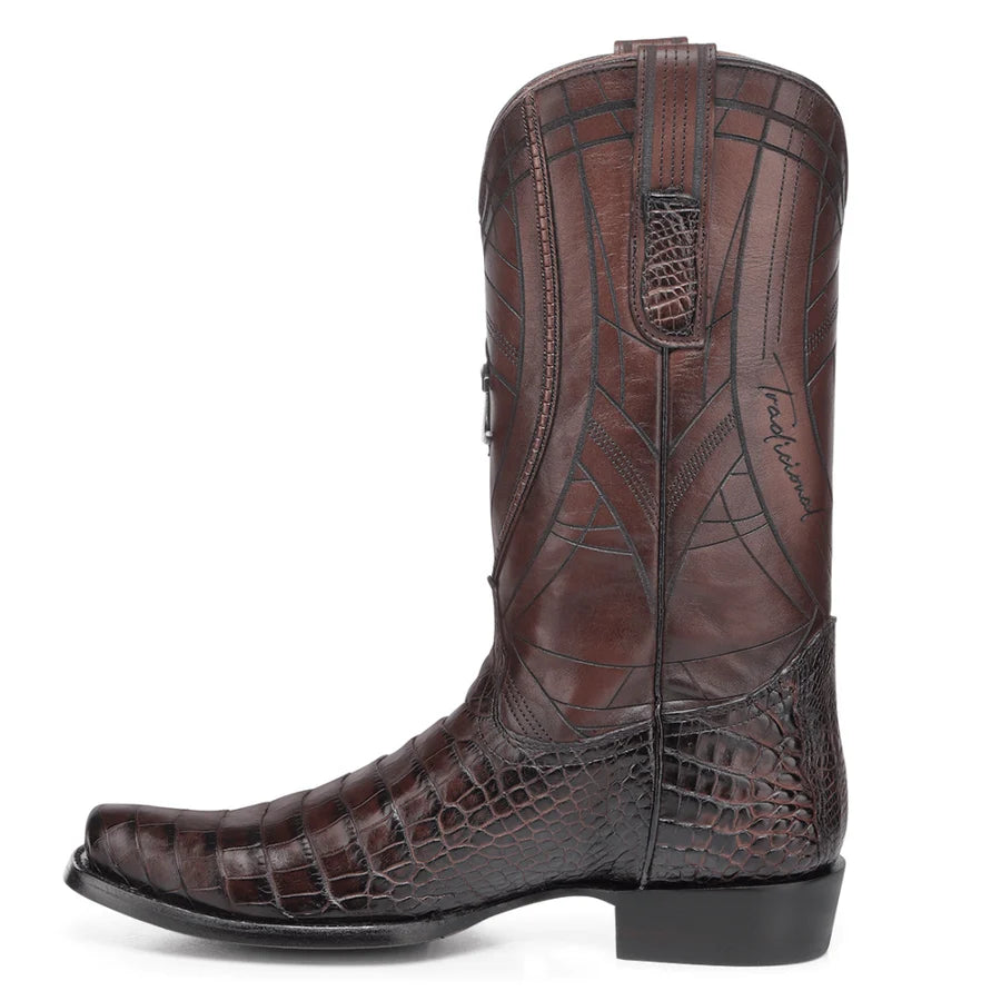 Cuadra Chocolate Alligator Luxo Moka Laser & Embroidery CC271