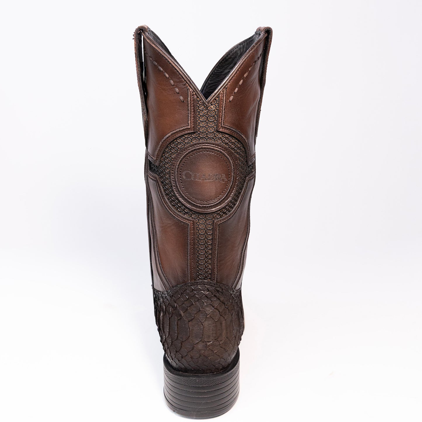 BROWN PYTHON EMBROIDERY & LASER & WOVEN