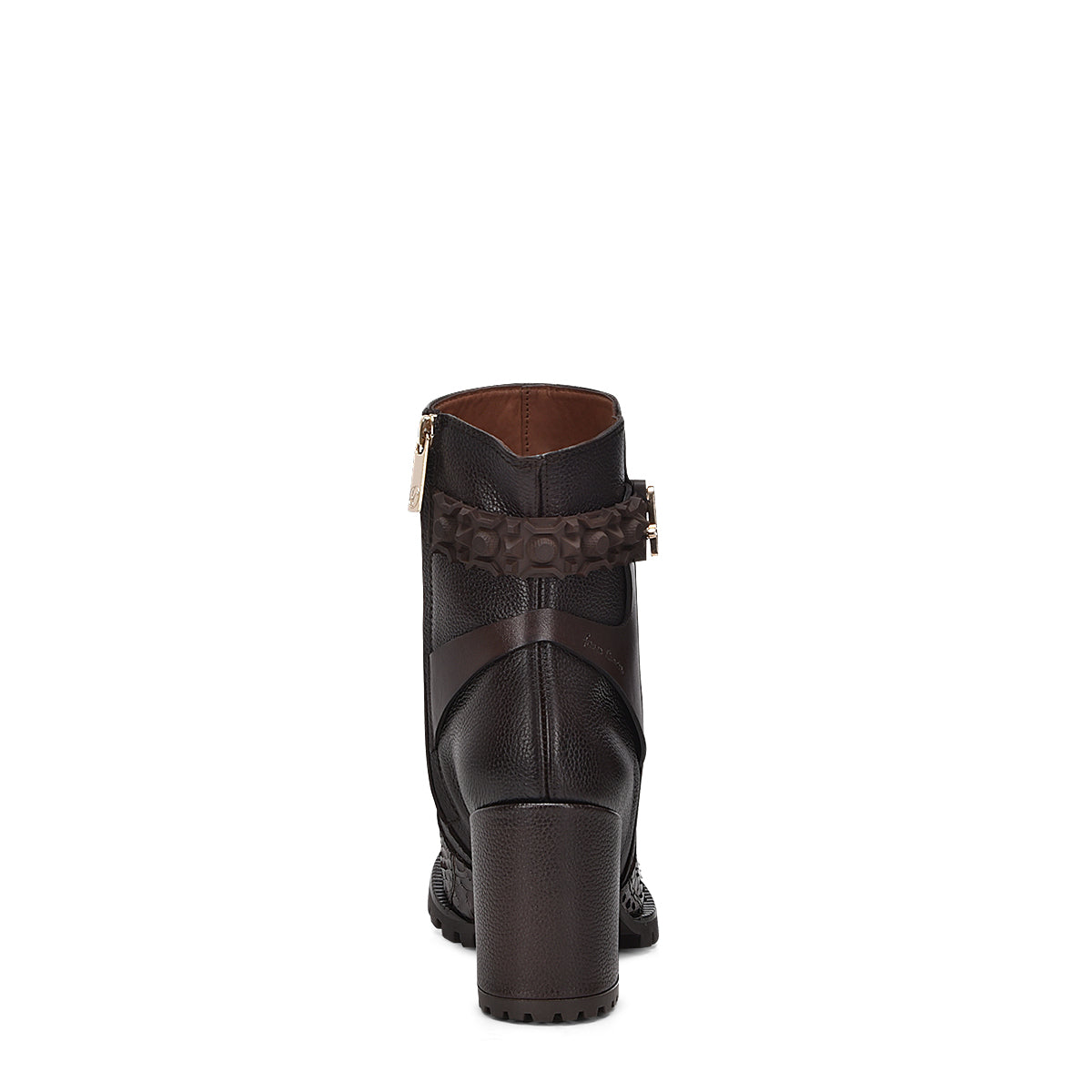 Brown Python ZIpper Round Toe