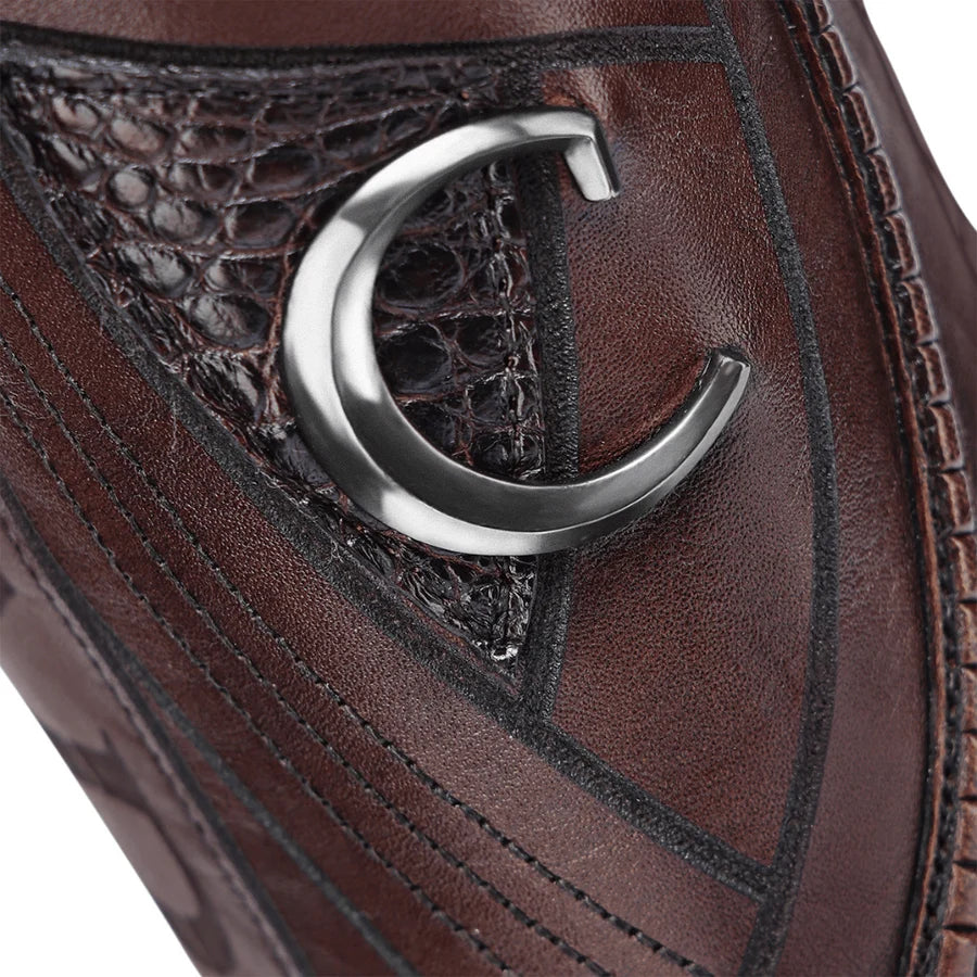 Cuadra Chocolate Alligator Luxo Moka Laser & Embroidery CC271
