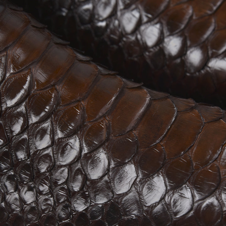 BROWN MALAYPYTHON R ZIPPER ROUND TOE