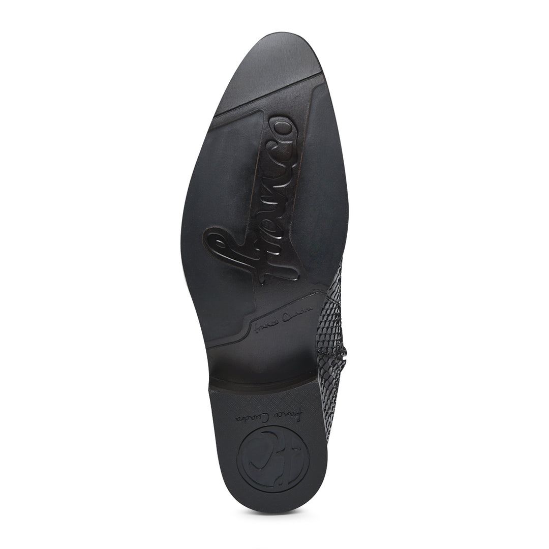 BROWN MALAYPYTHON R ZIPPER ROUND TOE