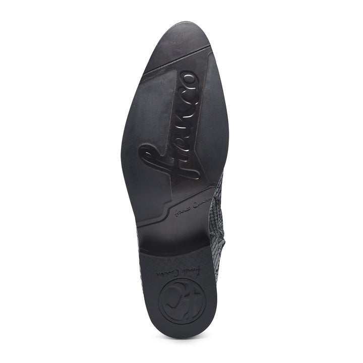 Black Malayo Python R Zipper Round Toe