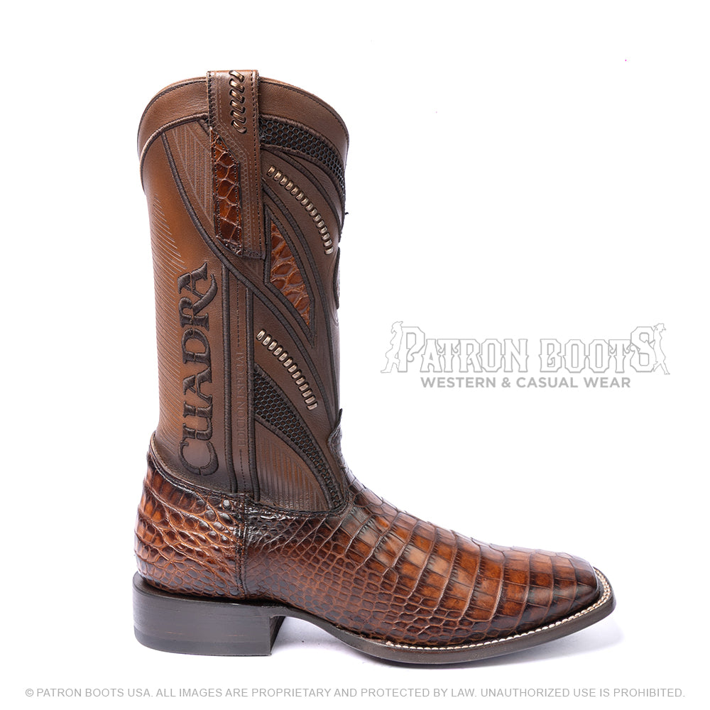 Imperio Cuadra Brooklyn Sand Alligator Laser & Embroidery with Belt CU924