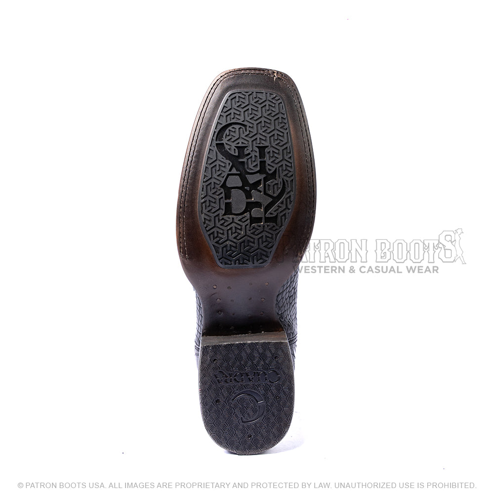 Imperio Cuadra Black Alligator Laser & Embroidery With Belt CU923