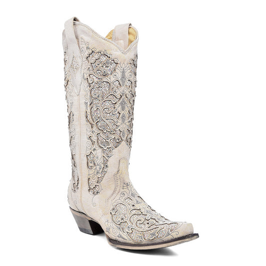 White Glitter Inlay Crystals