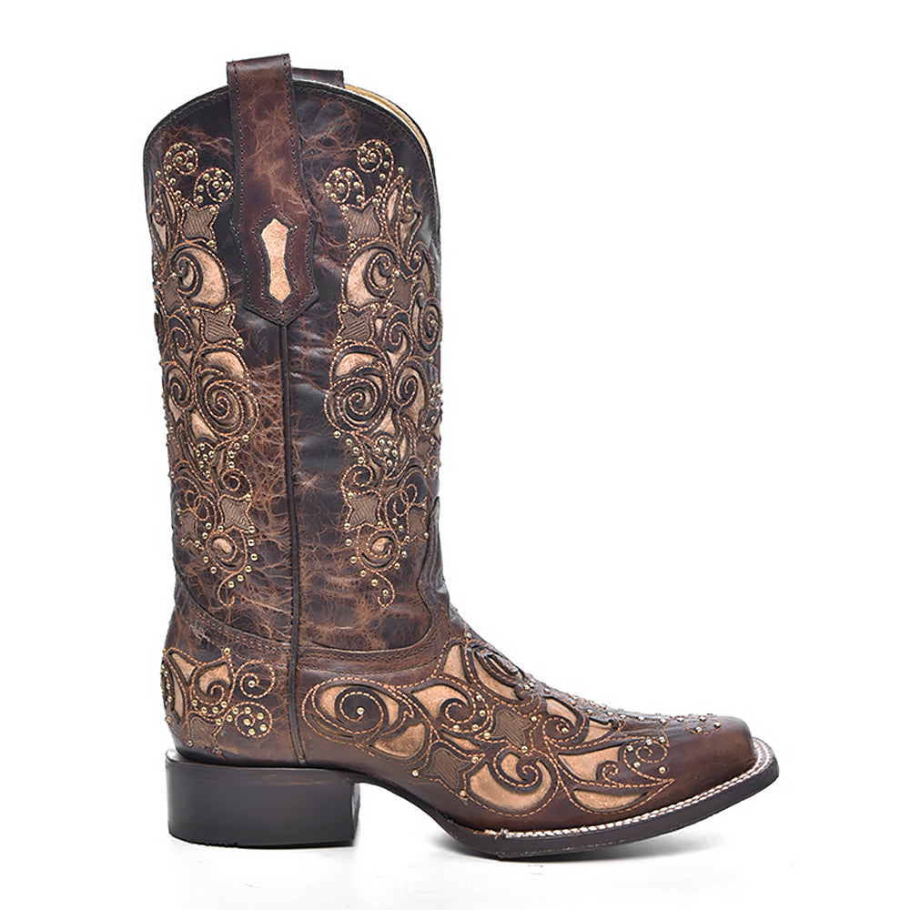 Brown Inlay and Studs