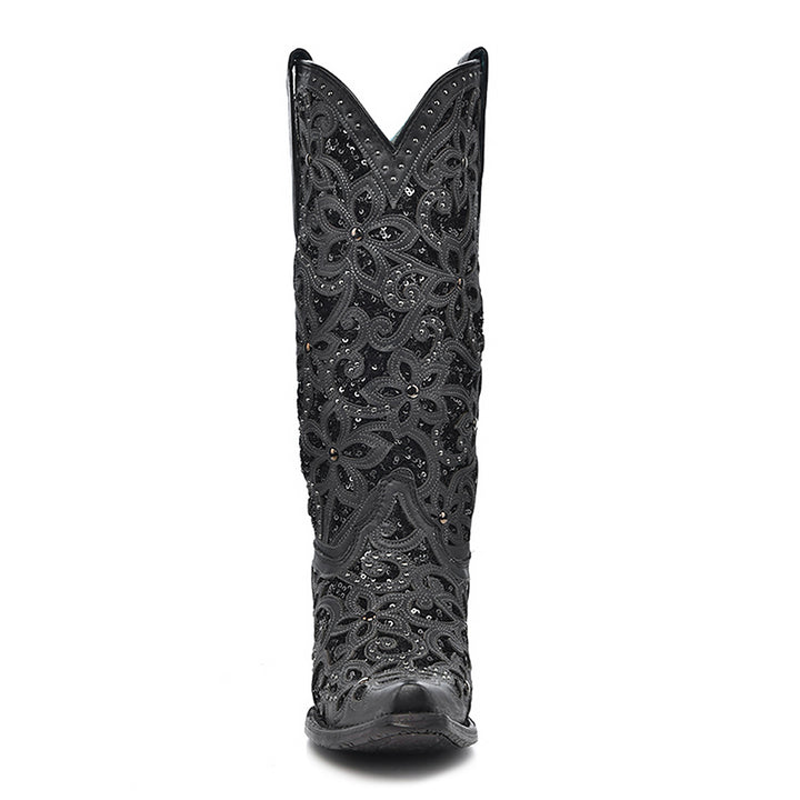 Black Inlay & Embroidery & Studs
