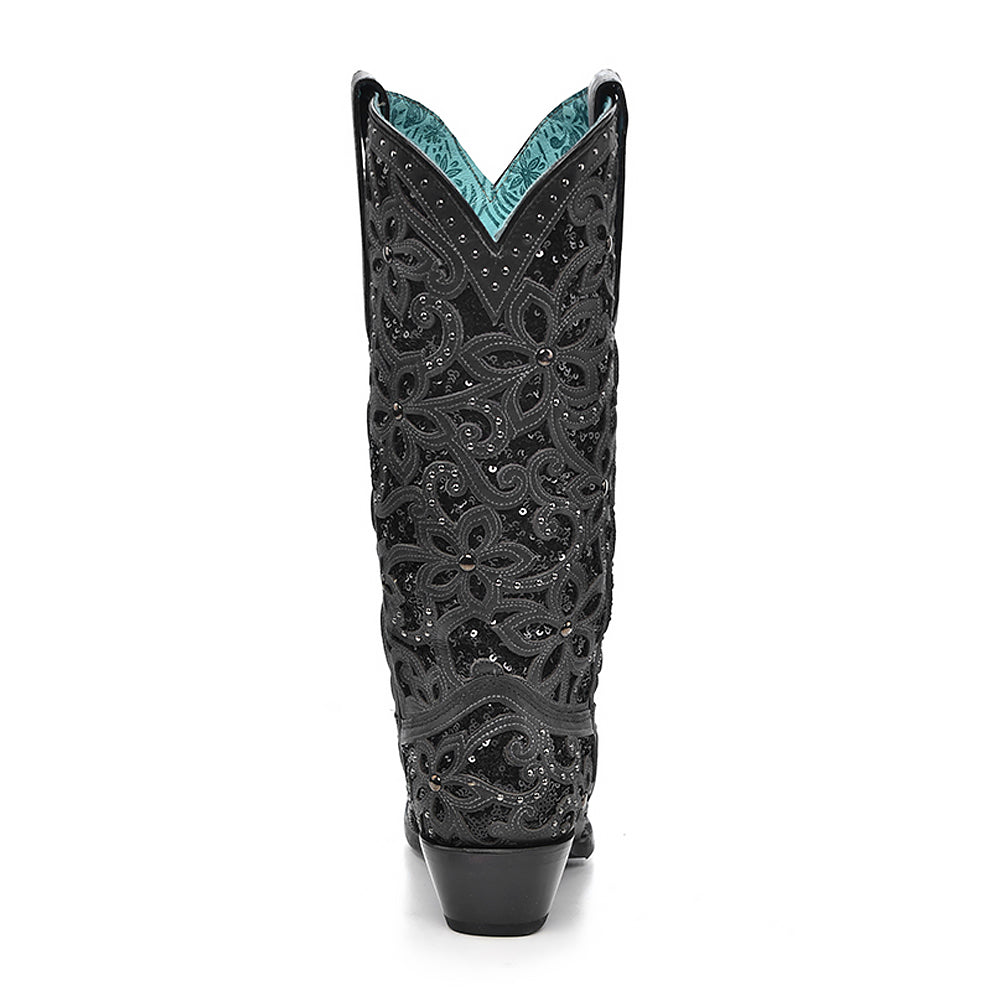 Black Inlay & Embroidery & Studs