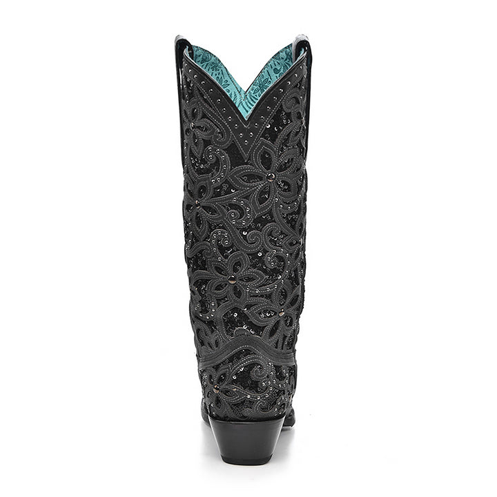 Black Inlay & Embroidery & Studs