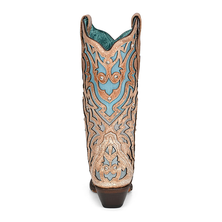 Bone Blue Inlay Studs