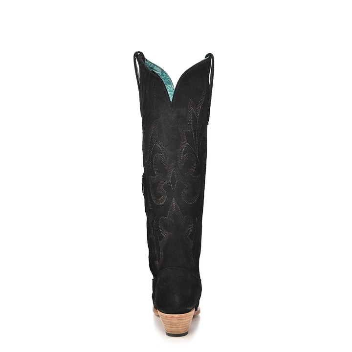 Black Suede Embroidery