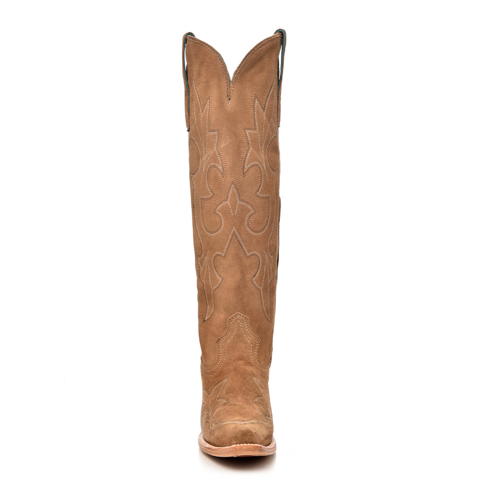 Toe Sand Suede Embroidery Snip Toe