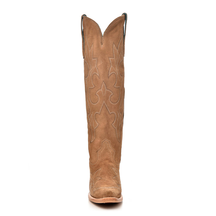 Toe Sand Suede Embroidery Snip Toe