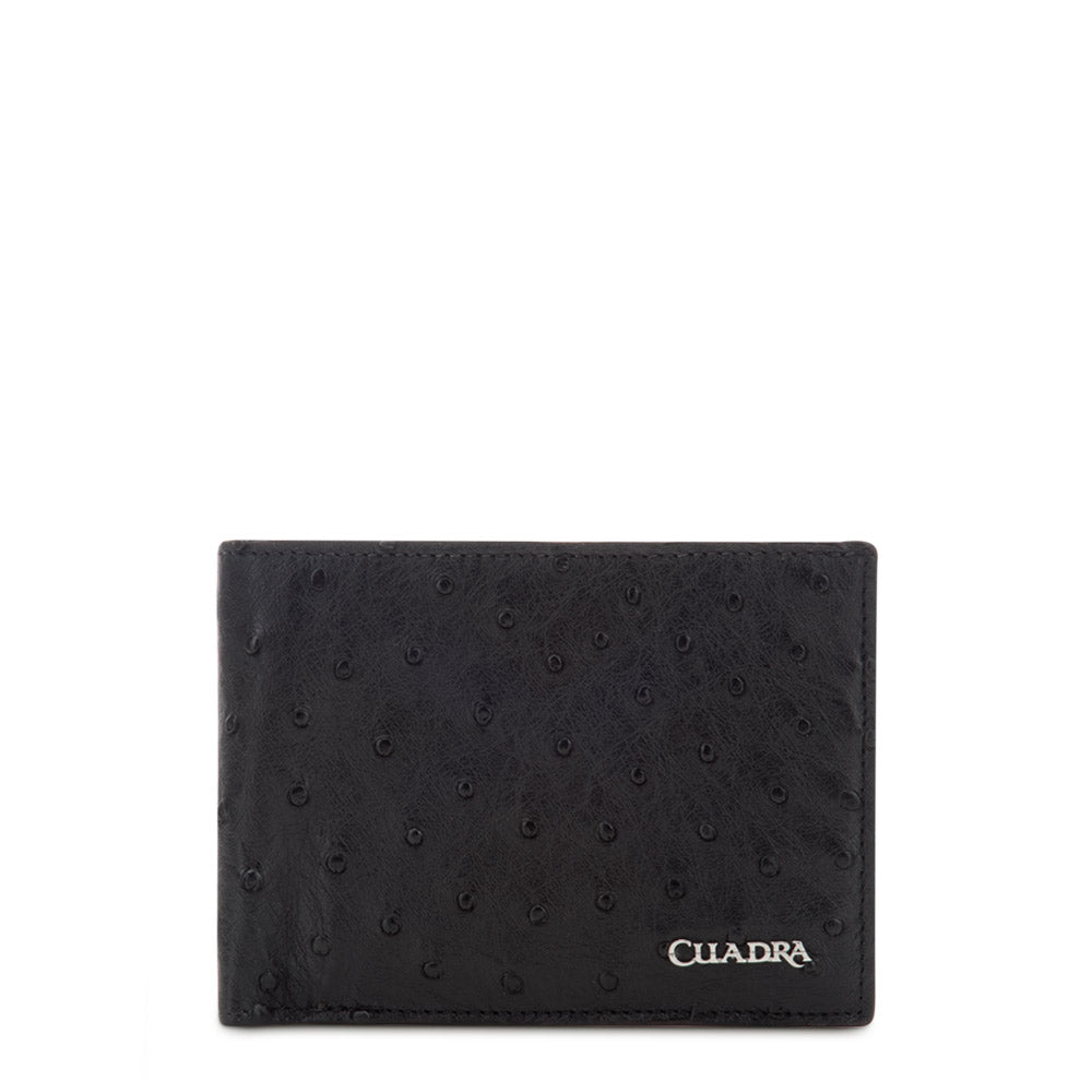Cuadra Black Ostrich Wallet DU469