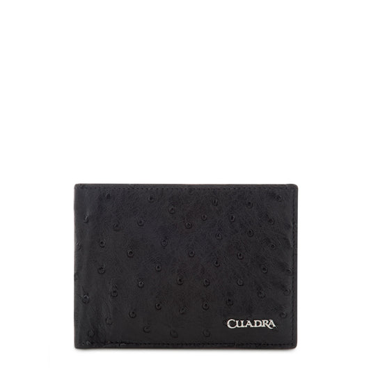 Cuadra Black Ostrich Wallet DU469