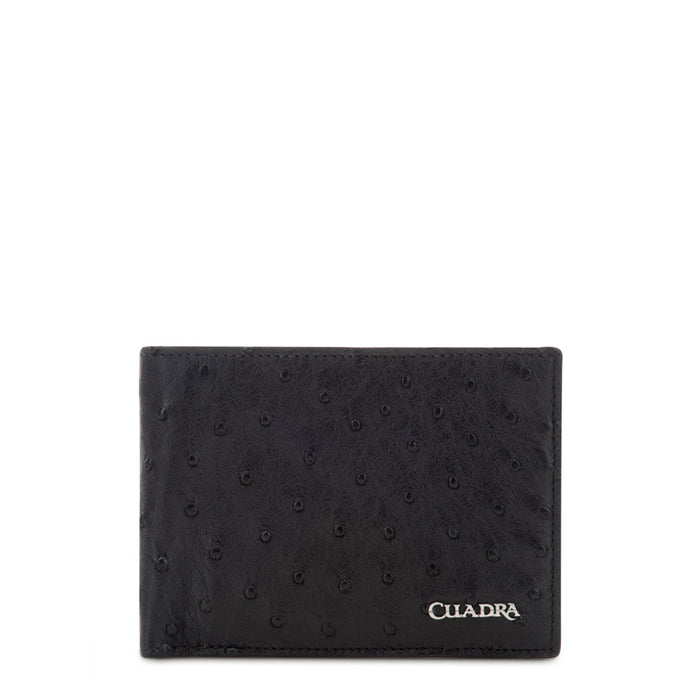 Cuadra Black Ostrich Wallet DU469