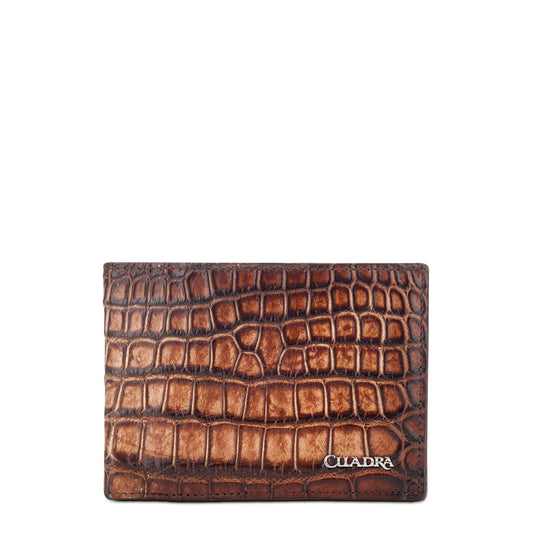 Cuadra Antique Honey Alligator Wallet DU470