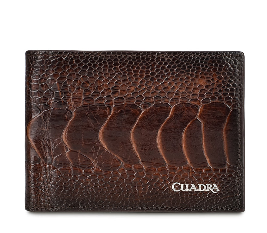 BROWN OSTRICH LEG WALLET