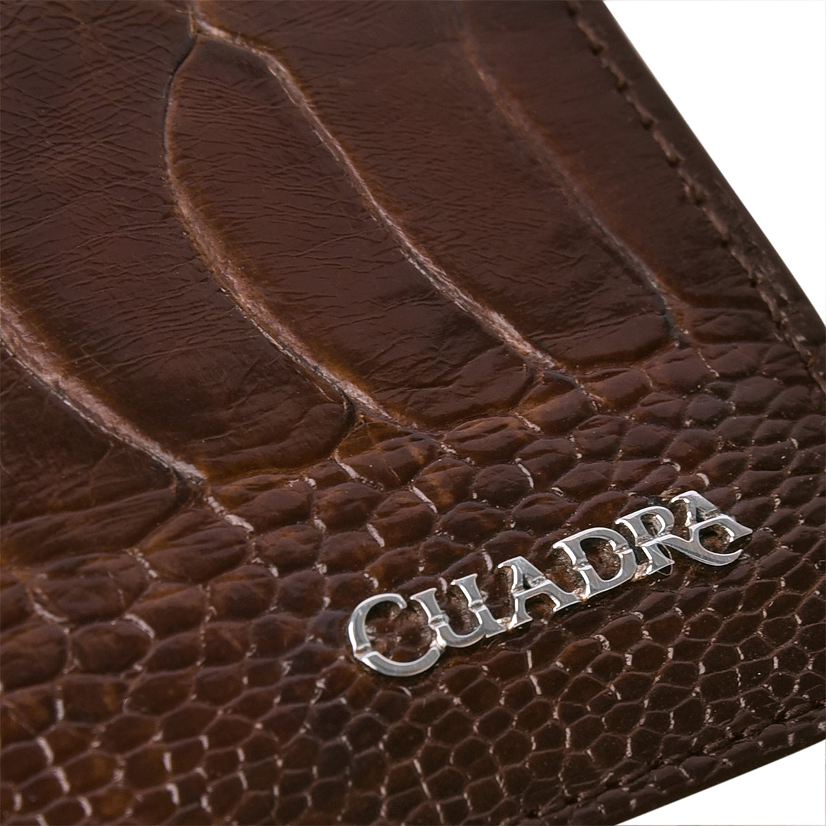 BROWN OSTRICH LEG WALLET