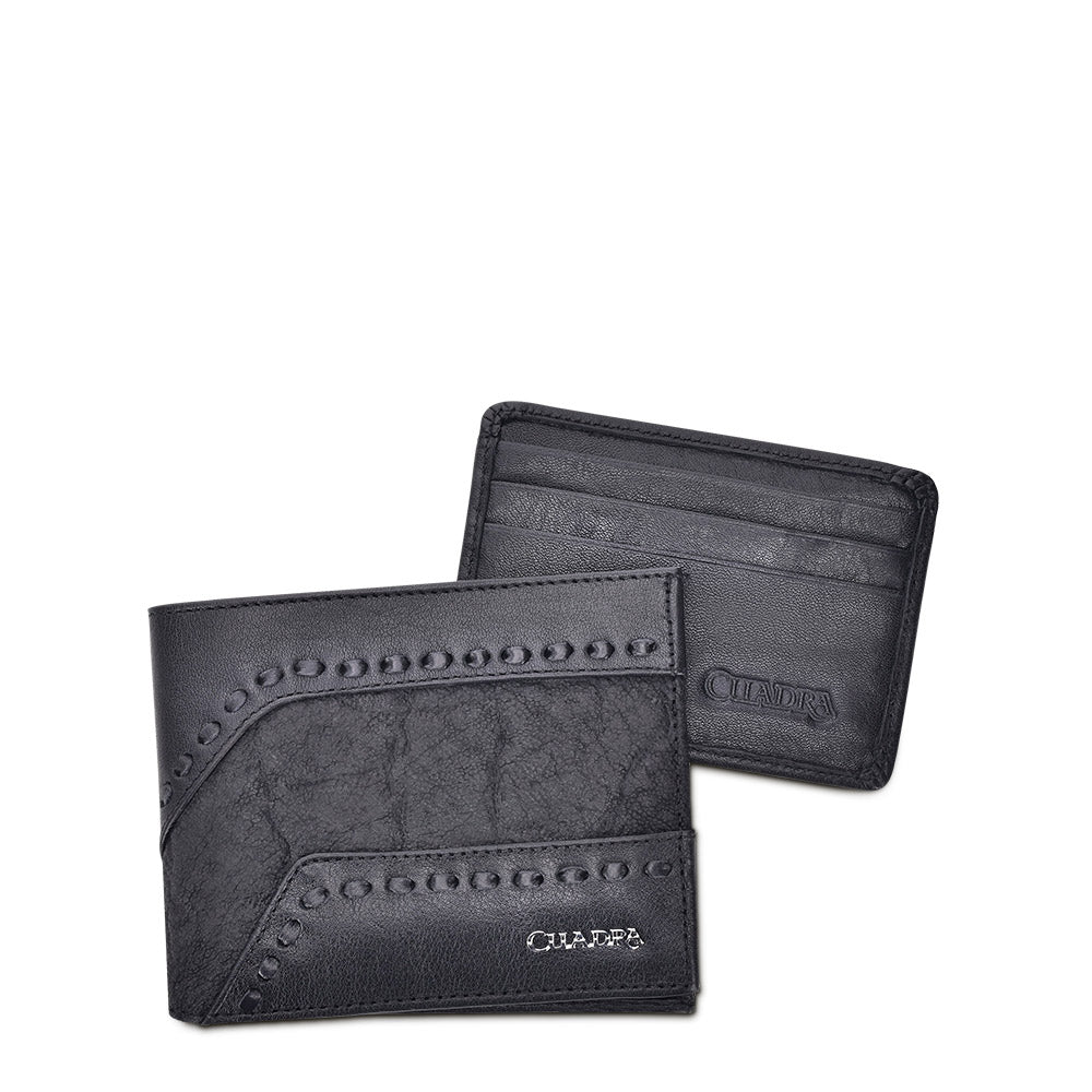 Negro Elephant Embroidery & Laser Wallet DU376