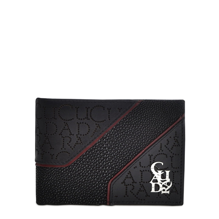 BLACK STINGRAY LASER & STUDS WALLET DU709
