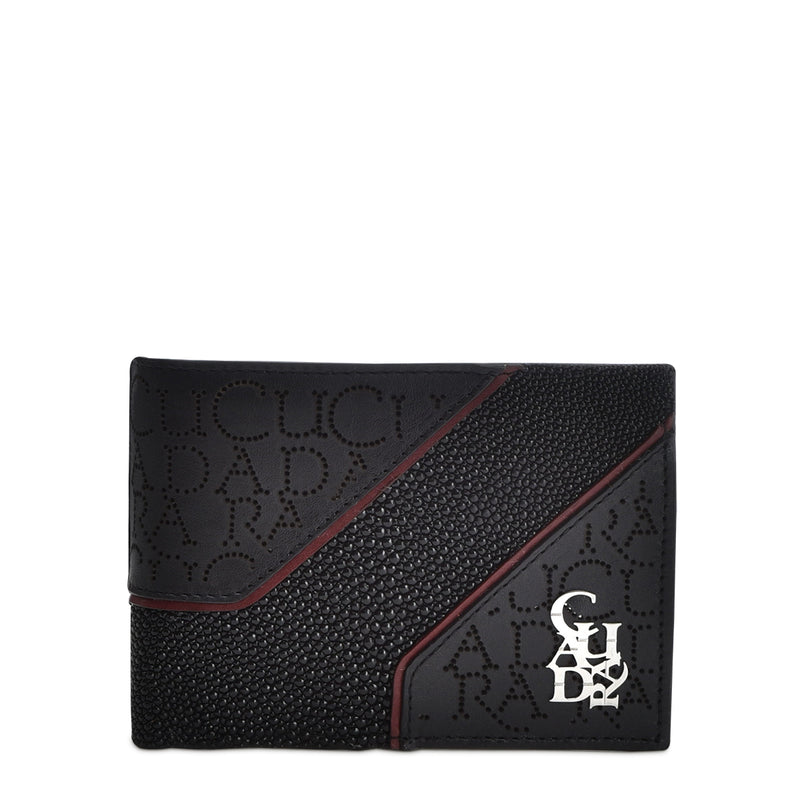 BLACK STINGRAY LASER & STUDS WALLET DU709