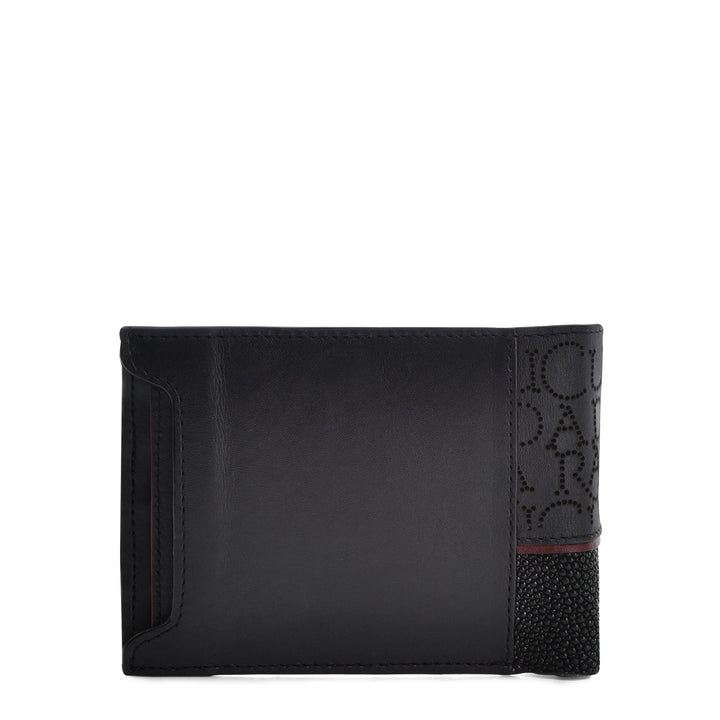 BLACK STINGRAY LASER & STUDS WALLET DU709