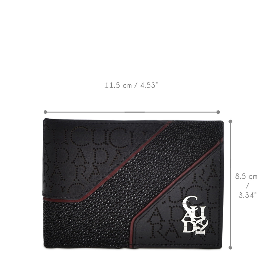 BLACK STINGRAY LASER & STUDS WALLET DU709