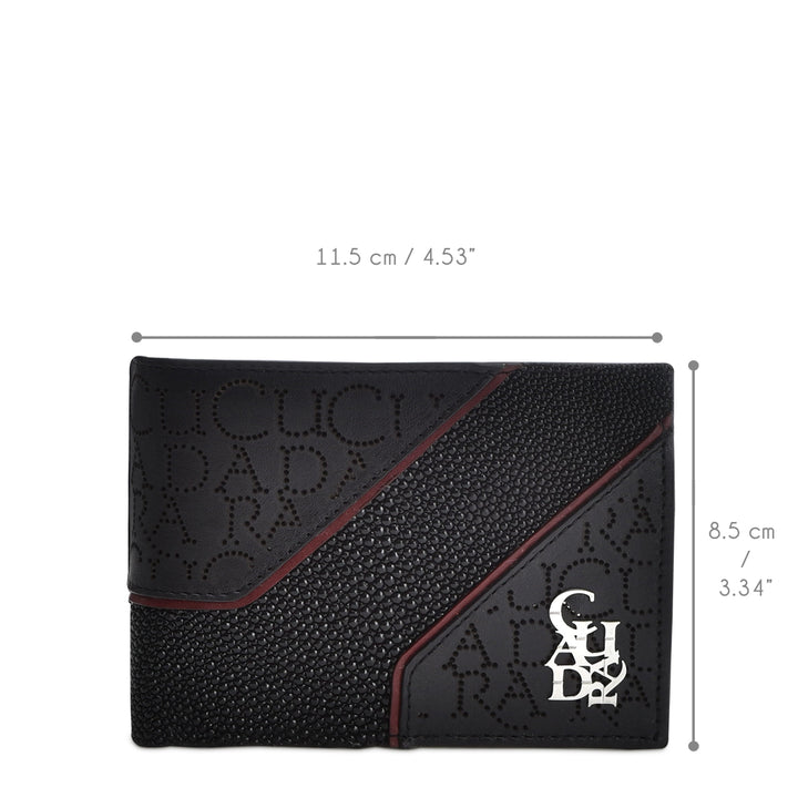 BLACK STINGRAY LASER & STUDS WALLET DU709