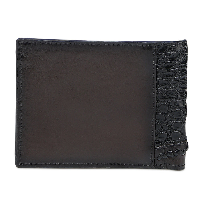 CUADRA-DU720-BLACK CAIMAN STUDS WALLET