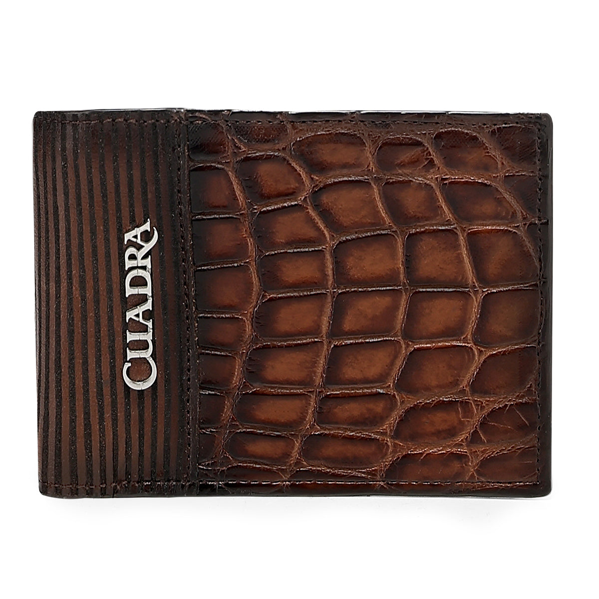 Cuadra Honey Alligator Stitching Wallet  DU774