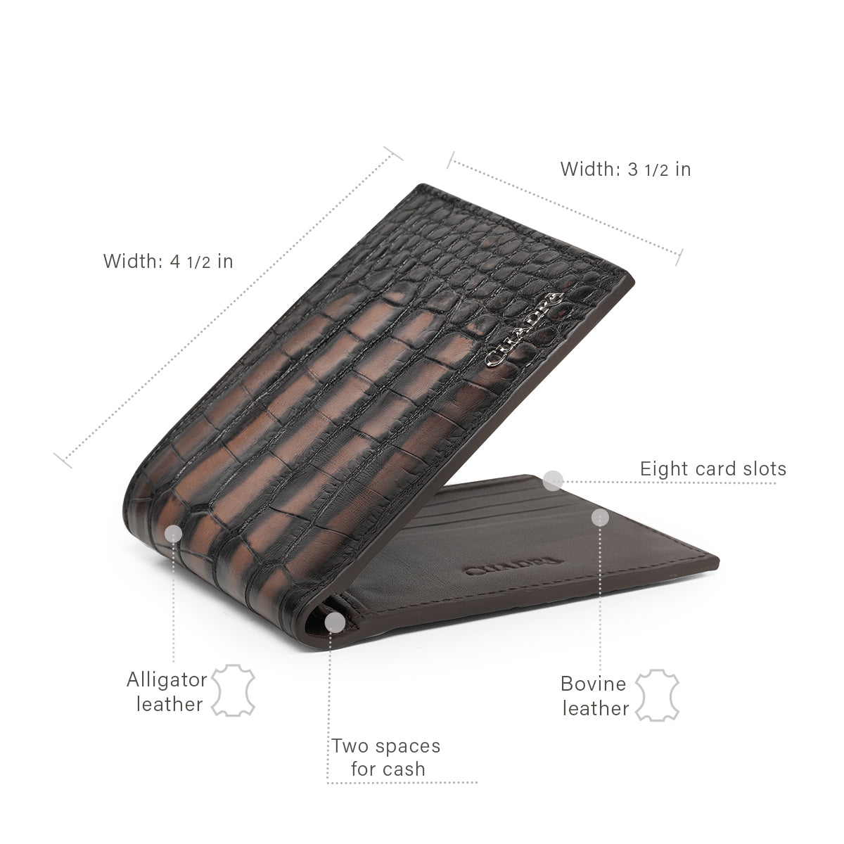 Cuadra Black Alligator Laser & Embroidery Gris CC448