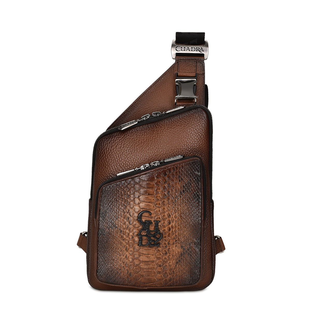 Over Brown Phyton Stitching Bag