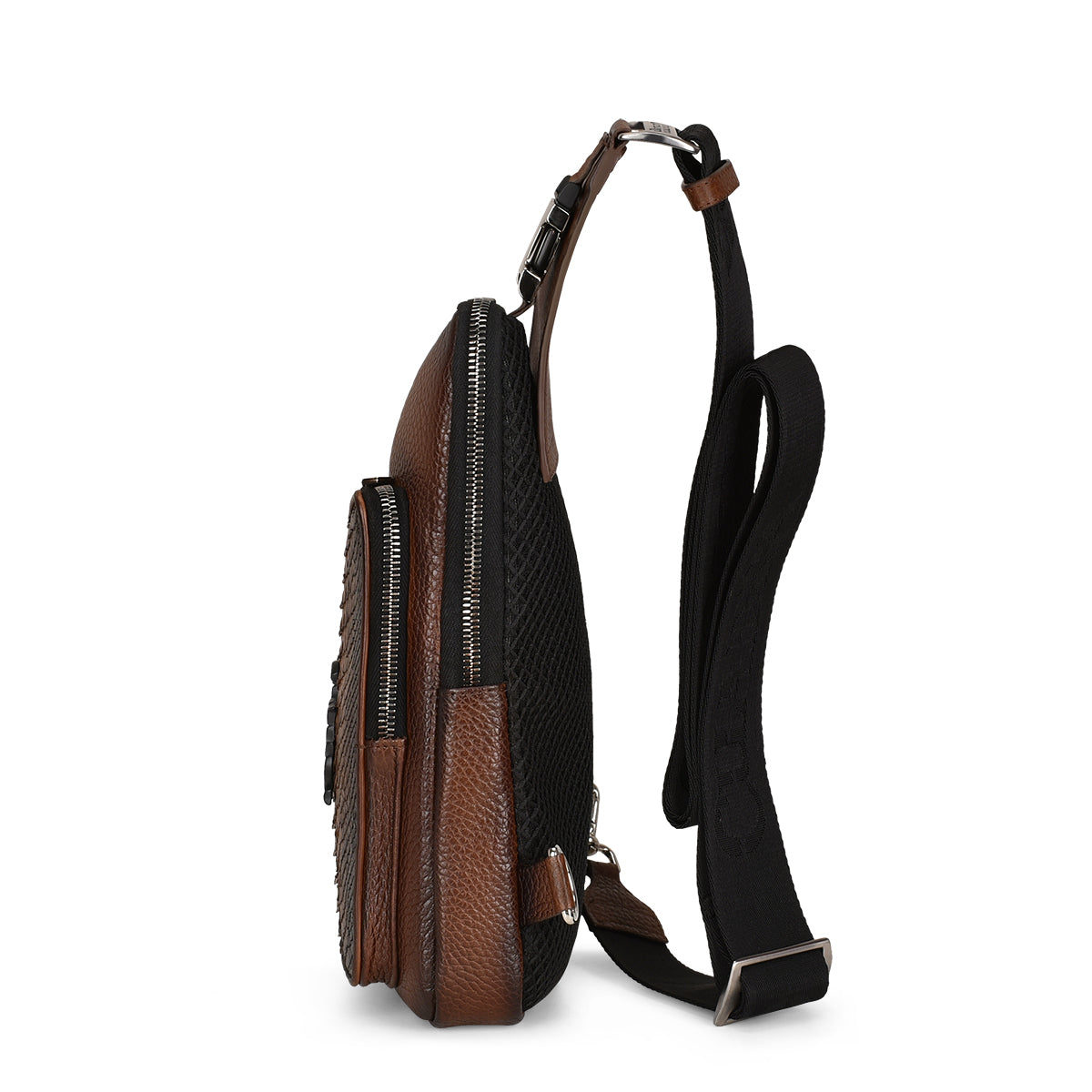 Over Brown Phyton Stitching Bag