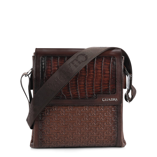 Cuadra Brown Caiman Fuscus Men Bag DU644