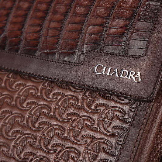 Cuadra Brown Caiman Fuscus Men Bag DU644
