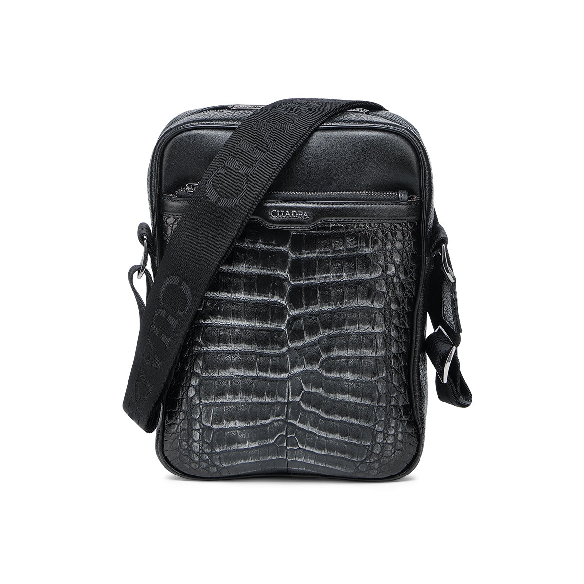 Cuadra Silver & Black Caiman ZIpper DU731