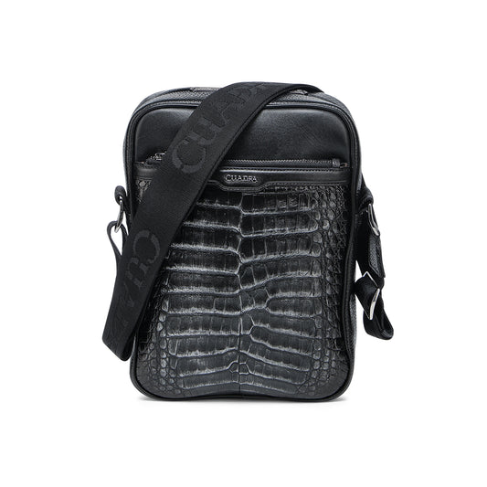 Cuadra Silver & Black Caiman ZIpper DU731