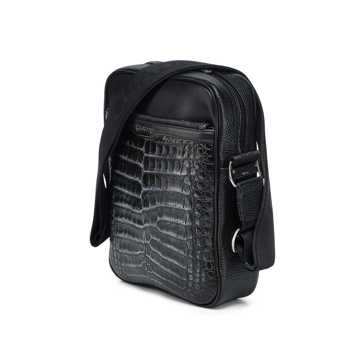 Cuadra Silver & Black Caiman ZIpper DU731