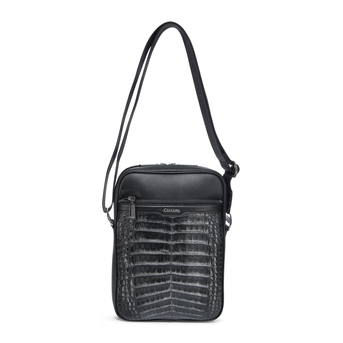 Cuadra Silver & Black Caiman ZIpper DU731