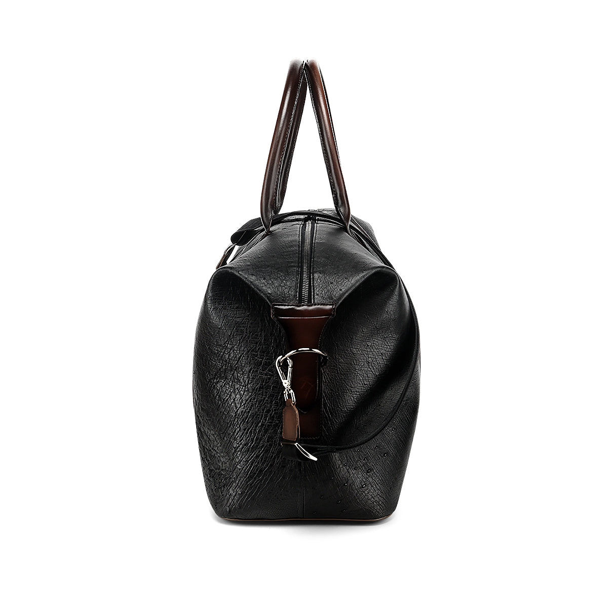 CUADRA Mn Black Ostrich Zipper Leather DU812
