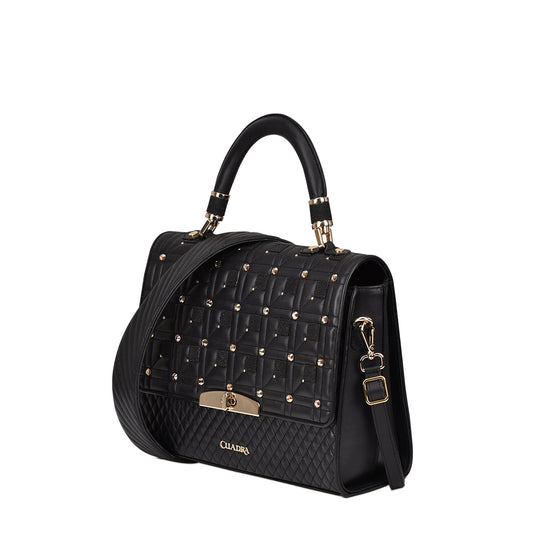 Black Stingray Embroidery & Crystals Bag