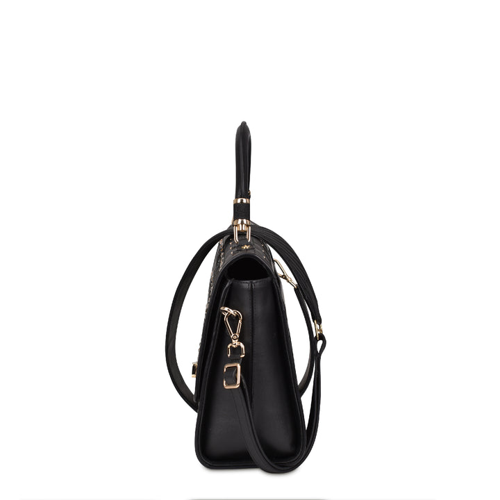 Black Stingray Embroidery & Crystals Bag