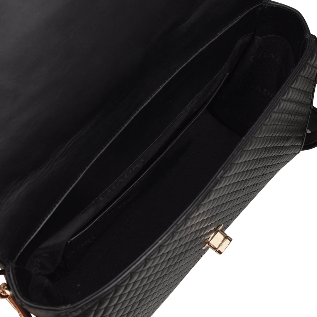 Black Stingray Embroidery & Crystals Bag