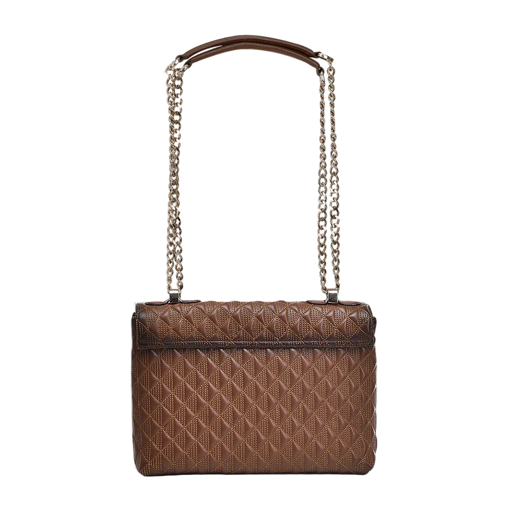 Brown Cowhide Crystals Bag
