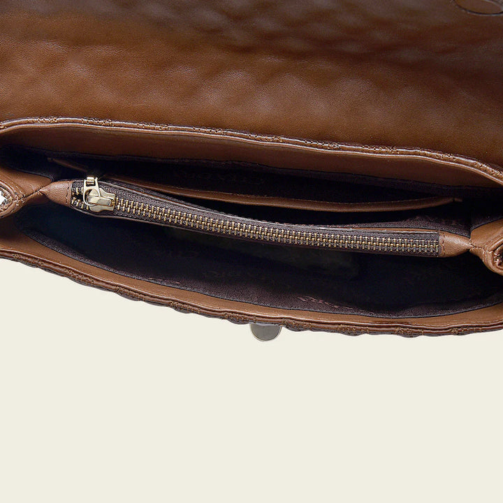 Brown Cowhide Crystals Bag