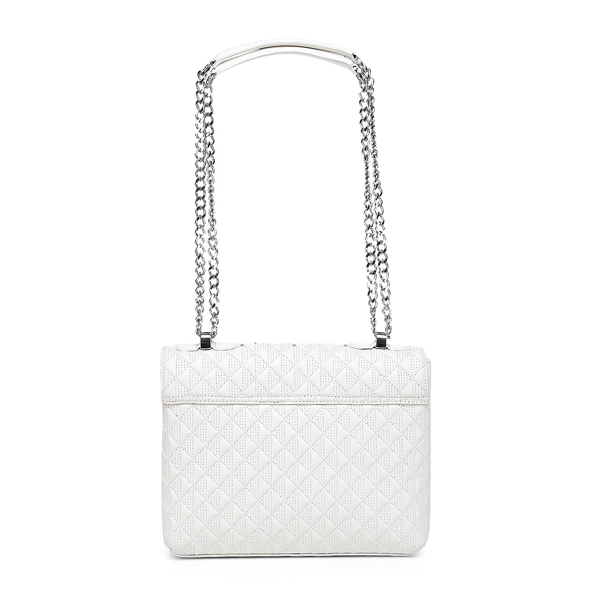 White Crystals & Studs & Zipper DU732