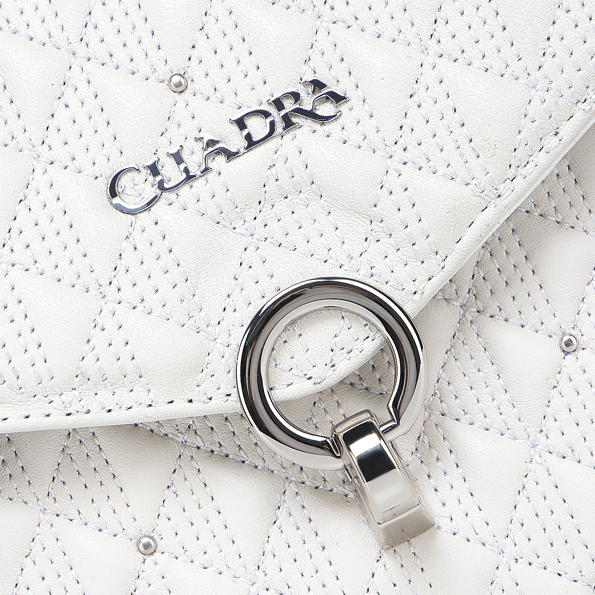 White Crystals & Studs & Zipper DU732